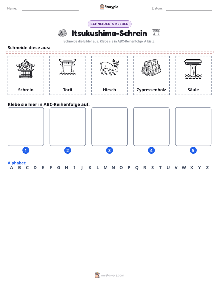 Schneiden & Einfügen Alphabet