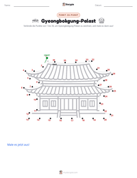 Gyeongbokgung-Palast druckbare Arbeitsblatt Vorschau