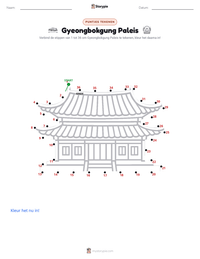 Gyeongbokgung Paleis afdrukbare werkblad voorbeeld