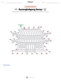 Gyeongbokgung Sarayı yazdırılabilir çalışma sayfası önizlemesi