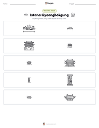 Prabaca lembar kerja cetak Istana Gyeongbokgung