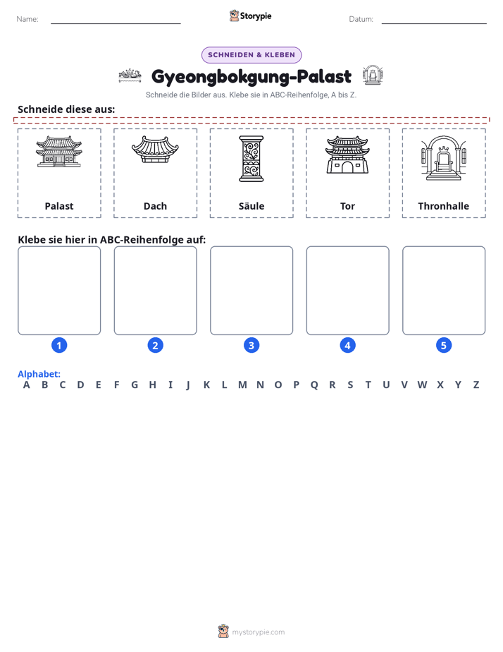 Schneiden & Einfügen Alphabet