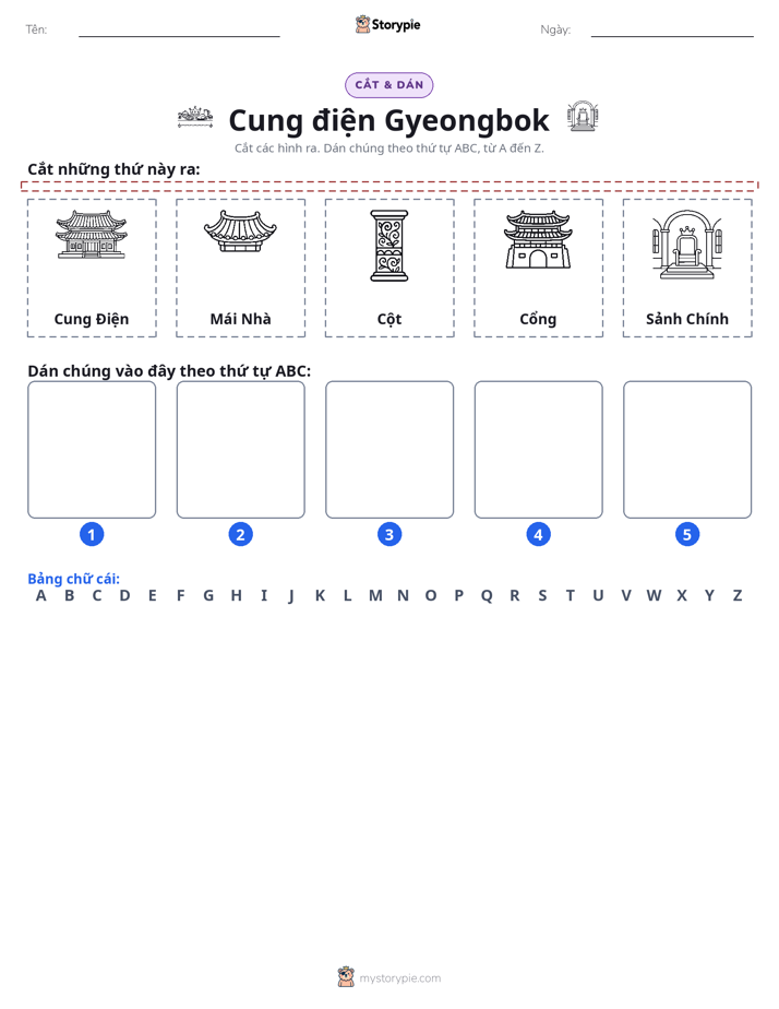 Cắt & Dán Chữ Cái