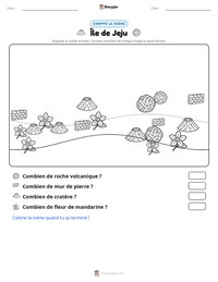 Aperçu de la feuille de travail imprimable Île de Jeju