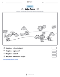 Jeju Adası yazdırılabilir çalışma sayfası önizlemesi