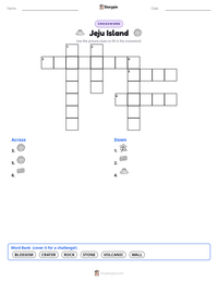 Jeju Island printable worksheet preview