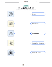 Jeju Island printable worksheet preview