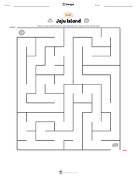 Jeju Island printable worksheet preview