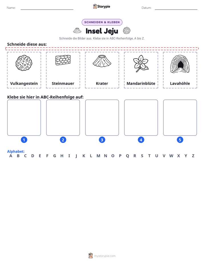 Schneiden & Einfügen Alphabet