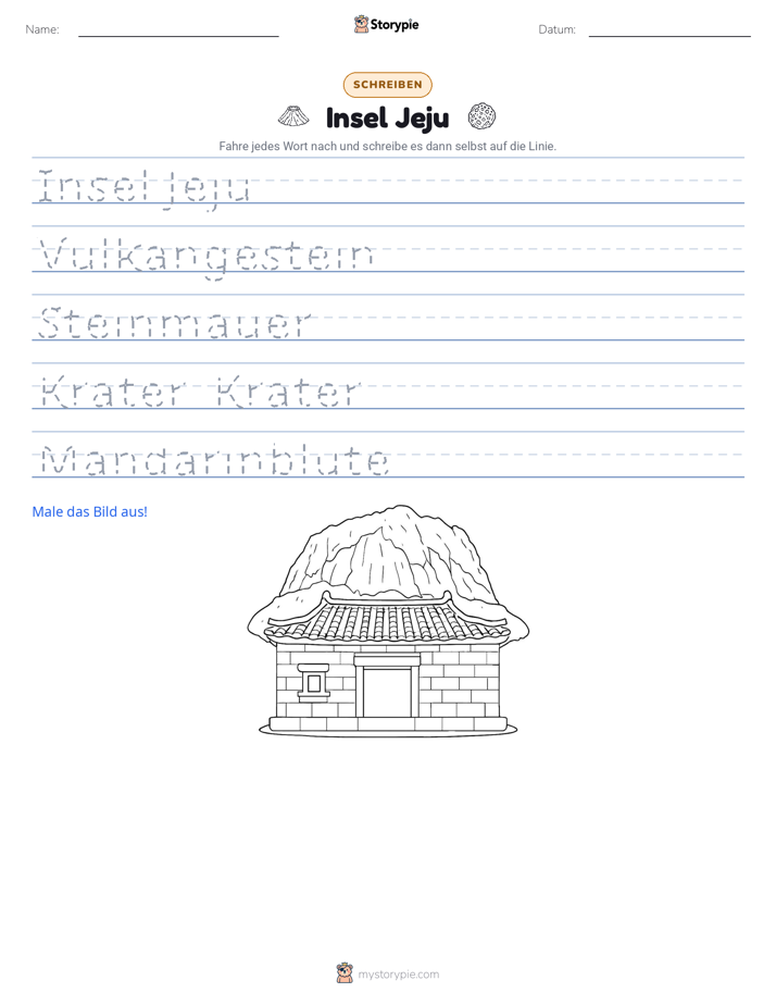 Schreibübung