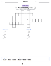 Aperçu de la feuille de travail imprimable Cheomseongdae