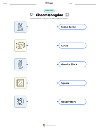 Cheomseongdae printable worksheet preview