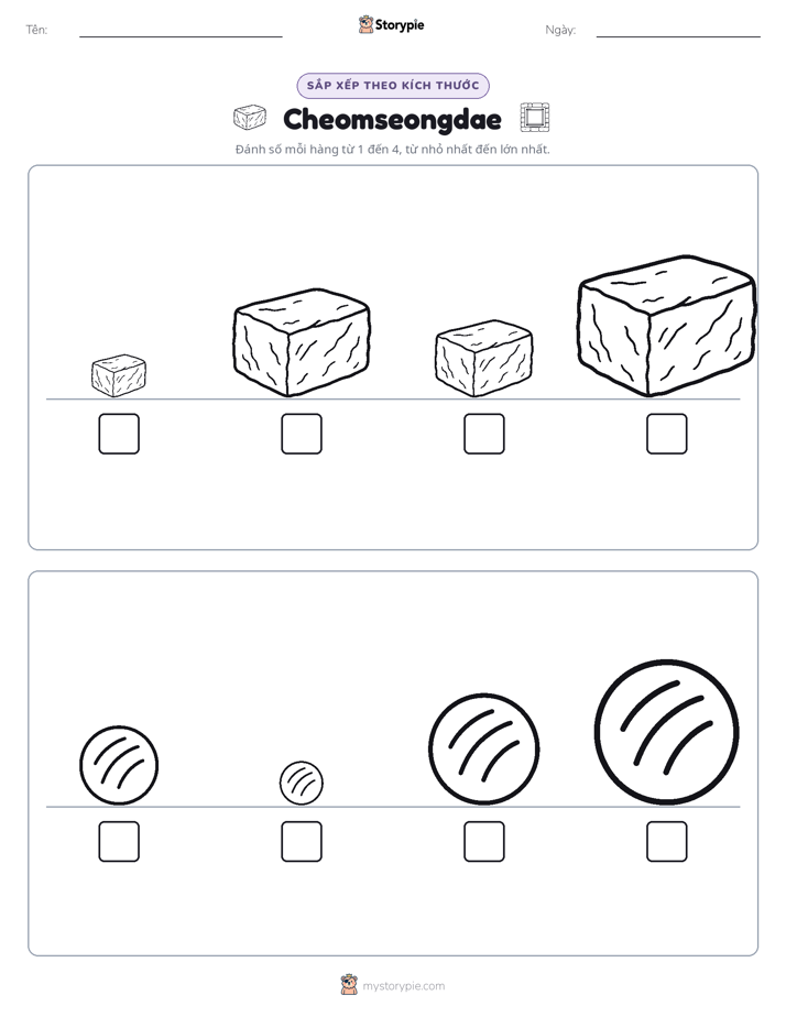 Thứ Tự Kích Thước