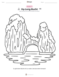 Hạ-Long-Bucht druckbare Arbeitsblatt Vorschau
