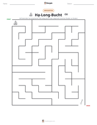 Hạ-Long-Bucht druckbare Arbeitsblatt Vorschau