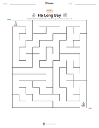 Hạ Long Bay printable worksheet preview