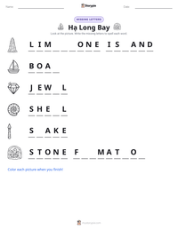 Hạ Long Bay printable worksheet preview