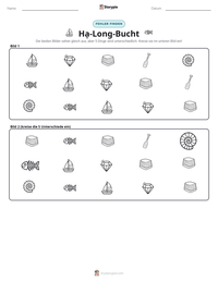 Hạ-Long-Bucht druckbare Arbeitsblatt Vorschau