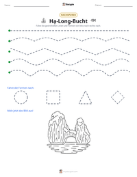 Hạ-Long-Bucht druckbare Arbeitsblatt Vorschau
