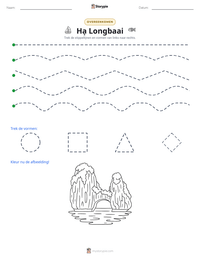 Hạ Longbaai afdrukbare werkblad voorbeeld