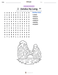 Podgląd drukowalnego arkusza ćwiczeń Zatoka Hạ Long