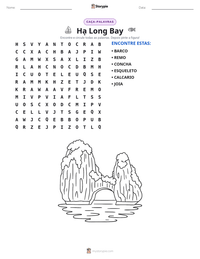 Prévia da folha de atividades imprimível Hạ Long Bay