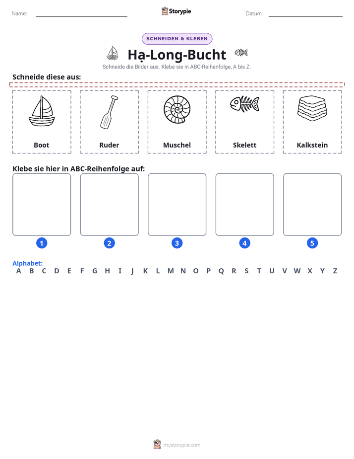 Schneiden & Einfügen Alphabet