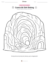 Vista previa de la hoja de trabajo imprimible de Cueva de Sơn Đoòng