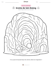 Aperçu de la feuille de travail imprimable Grotte de Sơn Đoòng