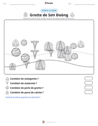 Aperçu de la feuille de travail imprimable Grotte de Sơn Đoòng