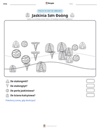 Podgląd drukowalnego arkusza ćwiczeń Jaskinia Sơn Đoòng