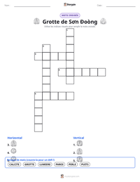 Aperçu de la feuille de travail imprimable Grotte de Sơn Đoòng