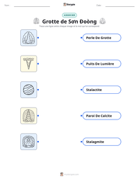 Aperçu de la feuille de travail imprimable Grotte de Sơn Đoòng
