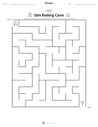 Sơn Đoòng Cave printable worksheet preview