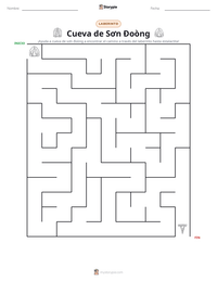 Vista previa de la hoja de trabajo imprimible de Cueva de Sơn Đoòng