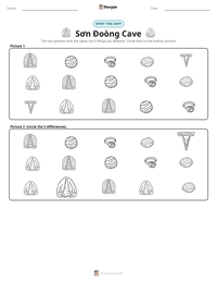 Sơn Đoòng Cave printable worksheet preview