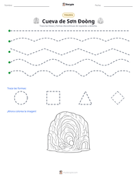 Vista previa de la hoja de trabajo imprimible de Cueva de Sơn Đoòng