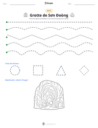 Aperçu de la feuille de travail imprimable Grotte de Sơn Đoòng