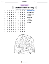 Aperçu de la feuille de travail imprimable Grotte de Sơn Đoòng