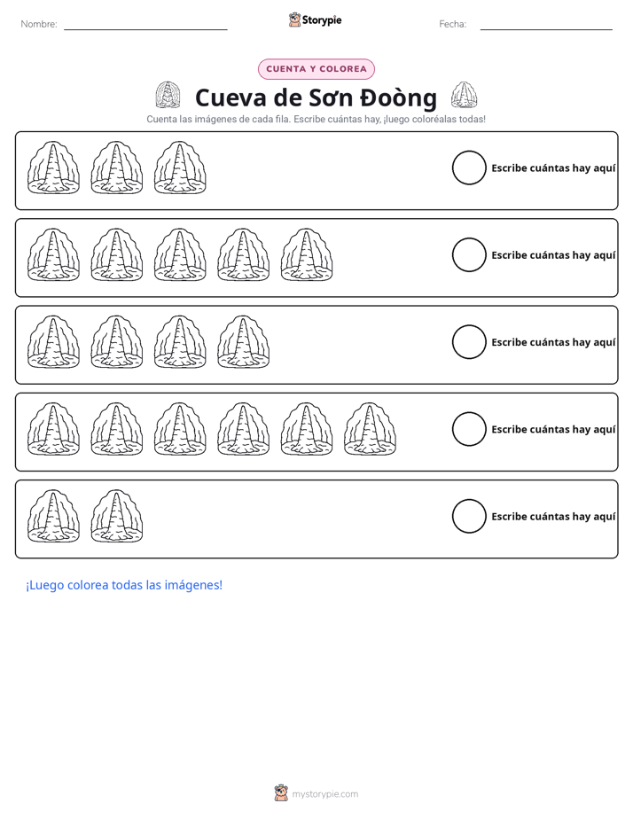 Contar y Colorear