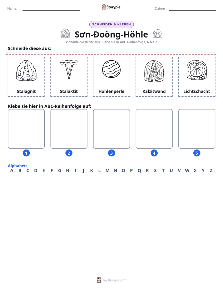 Schneiden & Einfügen Alphabet