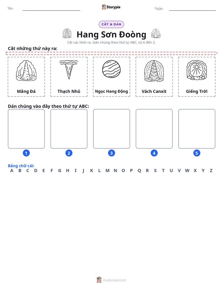 Cắt & Dán Chữ Cái