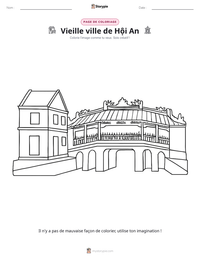 Aperçu de la feuille de travail imprimable Vieille ville de Hội An