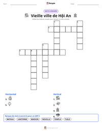 Aperçu de la feuille de travail imprimable Vieille ville de Hội An