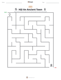 Hội An Ancient Town printable worksheet preview