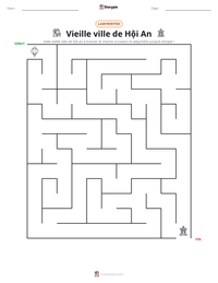 Aperçu de la feuille de travail imprimable Vieille ville de Hội An