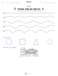 Aperçu de la feuille de travail imprimable Vieille ville de Hội An