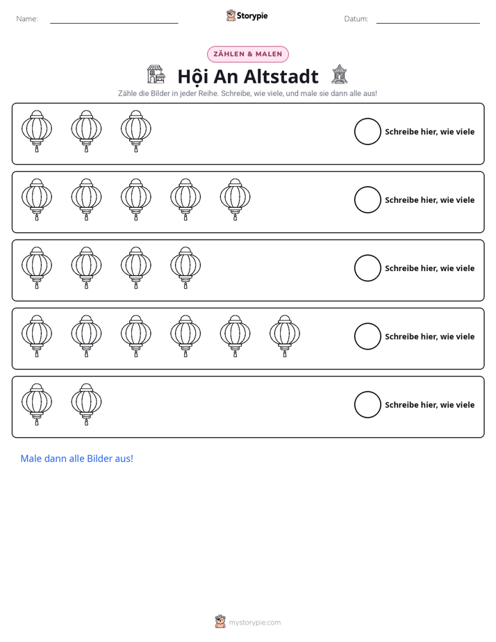 Zählen & Ausmalen