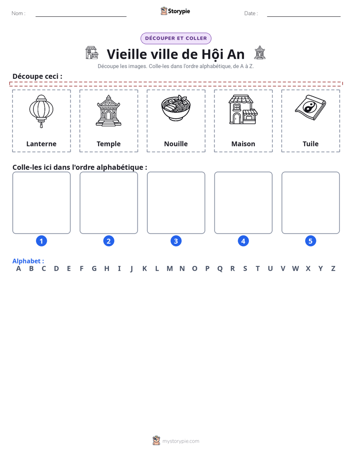 Découper & Coller l'Alphabet