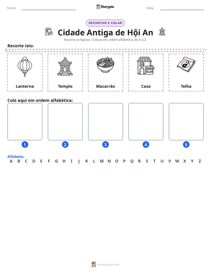 Recortar & Colar Alfabeto